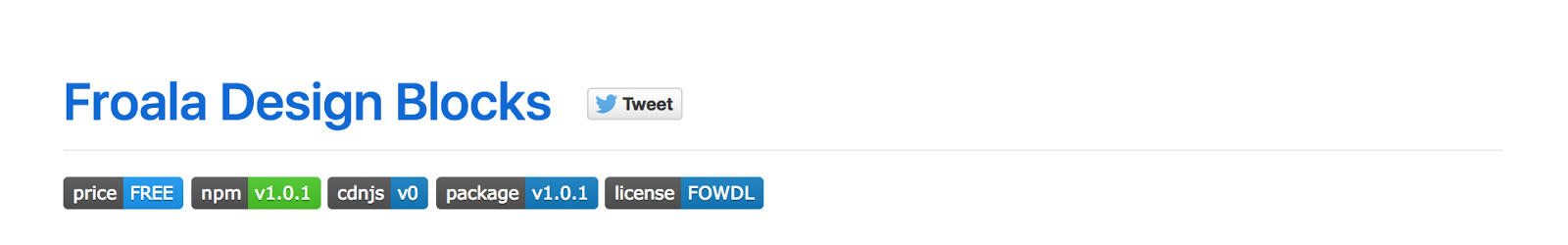Tweet button next to the README title