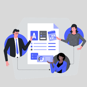 Thumbnail of a document collaboration tool, emphasizing teamwork and efficiency in document editing.
