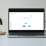 A laptop screen with a web design interface, depicting modern web development.