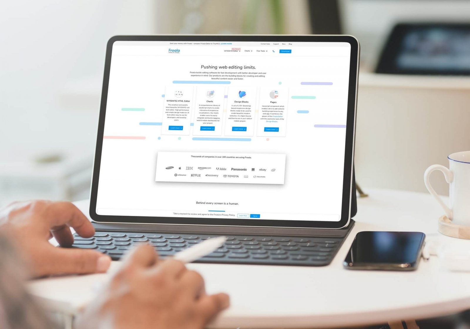 a person using a laptop computer