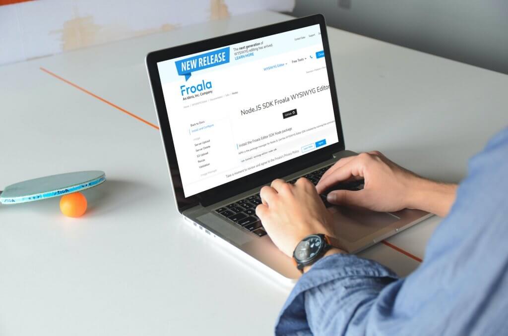 Instructions for installing Froala Editor Node SDK, highlighting ease of setup and integration