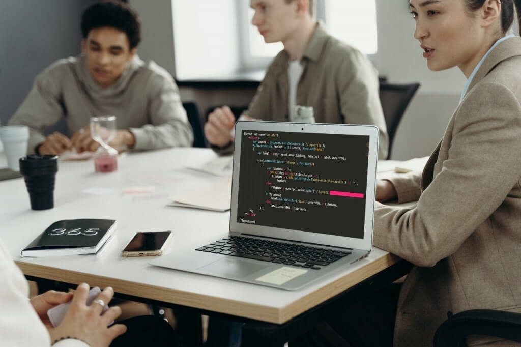 Collaboration in an online environment, focusing on teamwork and digital tools