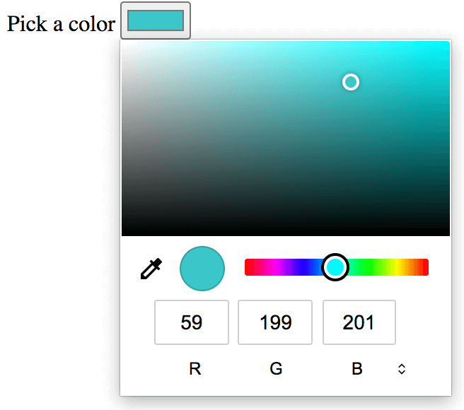 Color selection or customization options within a software or editor