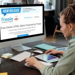 A laptop displaying a web design or editing interface, highlighting modern web development tools.