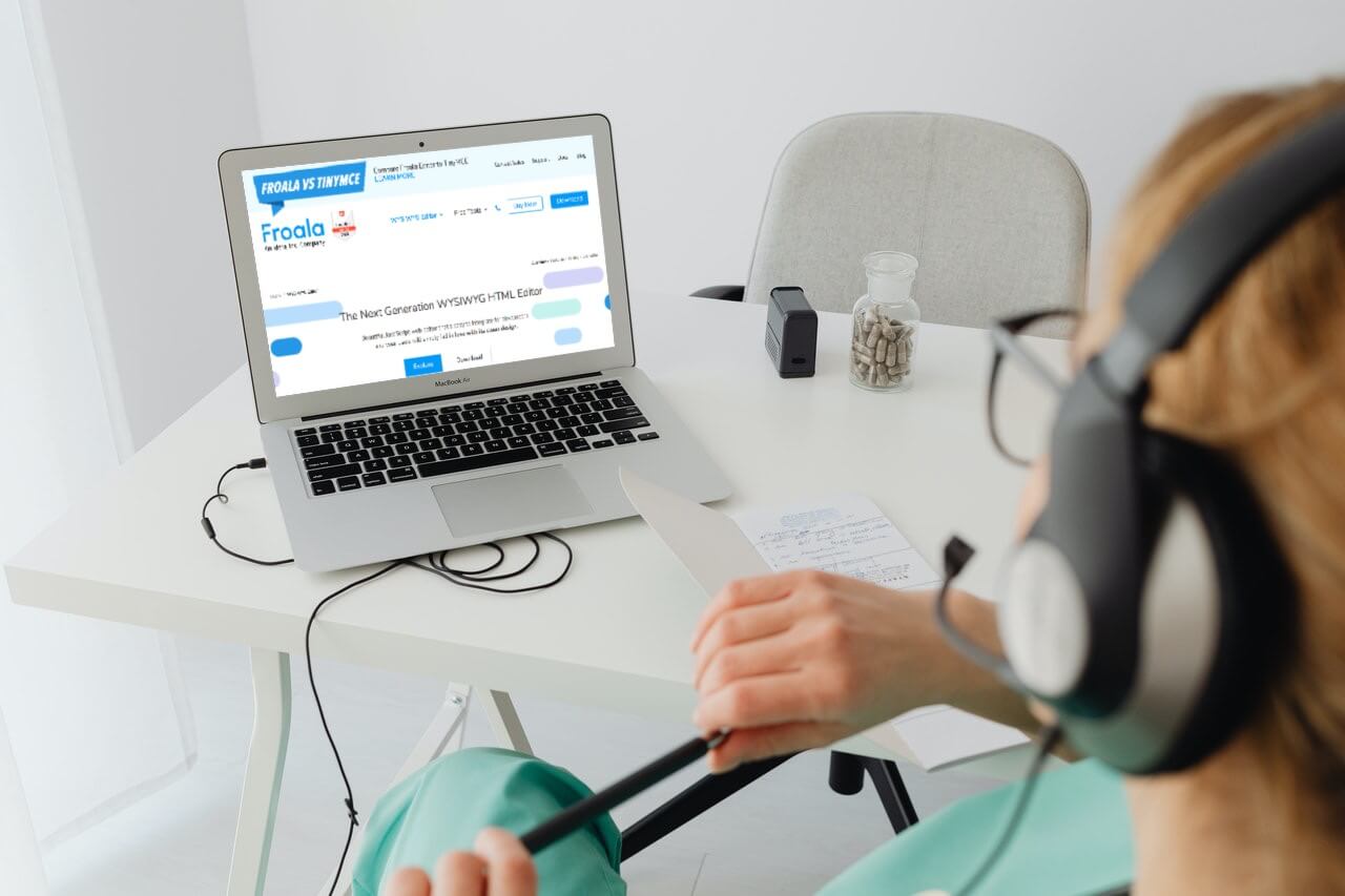 a person using a laptop