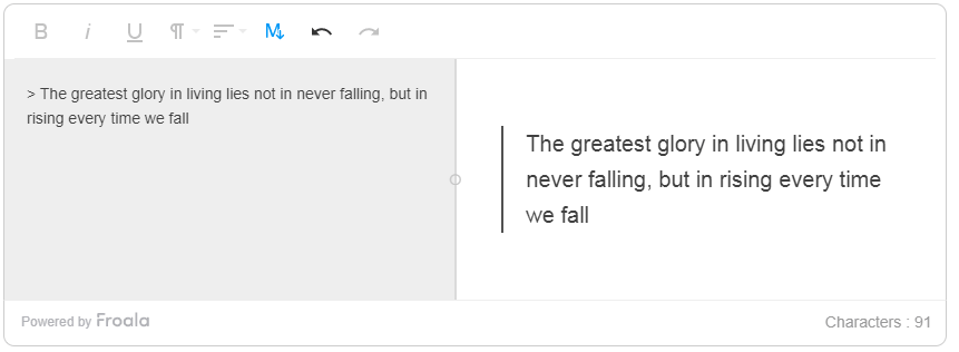 A detailed feature or component within a software or web editing tool.