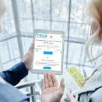A device screen showing the Froala Editor interface, focusing on modern web development.