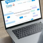 A close-up of a laptop screen displaying the Froala Editor's "New Release" page.