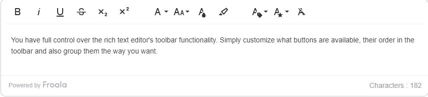 Here is an example - Customize Toolbar the Way You Like