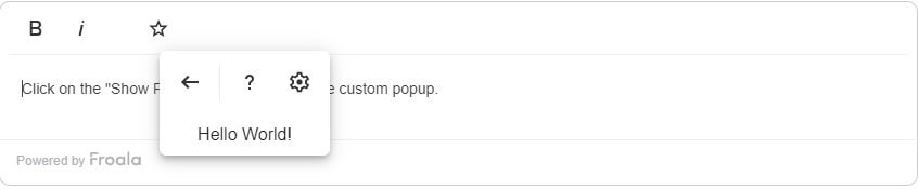 Take a look at it - Add Custom Popup