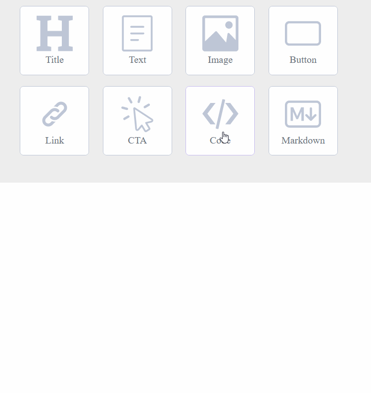 Froala page builder - code block