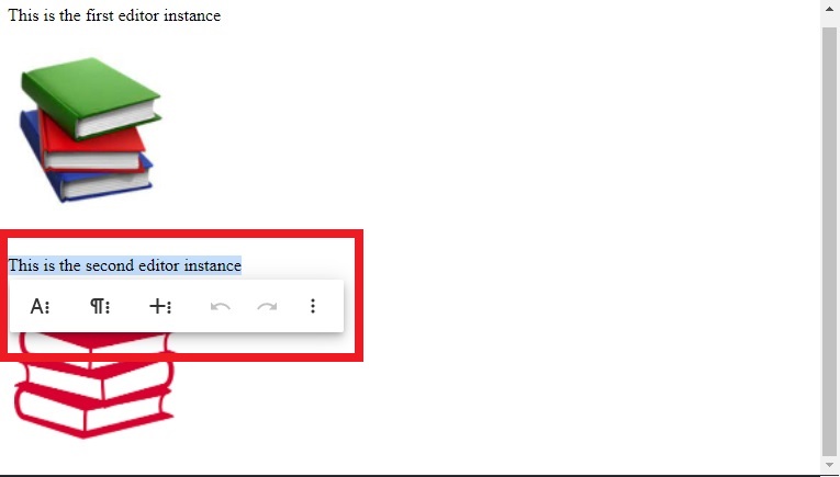 Here is the second editor instance