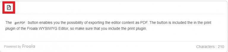 export to pdf - JavaScript rich text editor