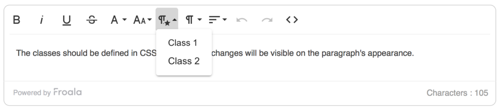 Paragraph styles in HTML5 Javascript Rich Text Editor