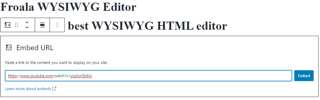 embedding videos in WordPress
