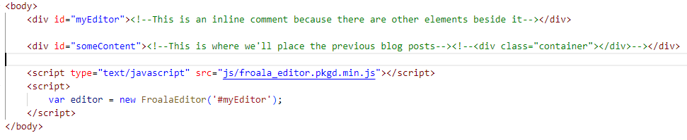 This image shows how inline comments are used