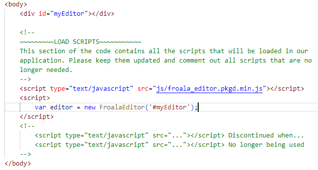 This image shows how multiline comments are used