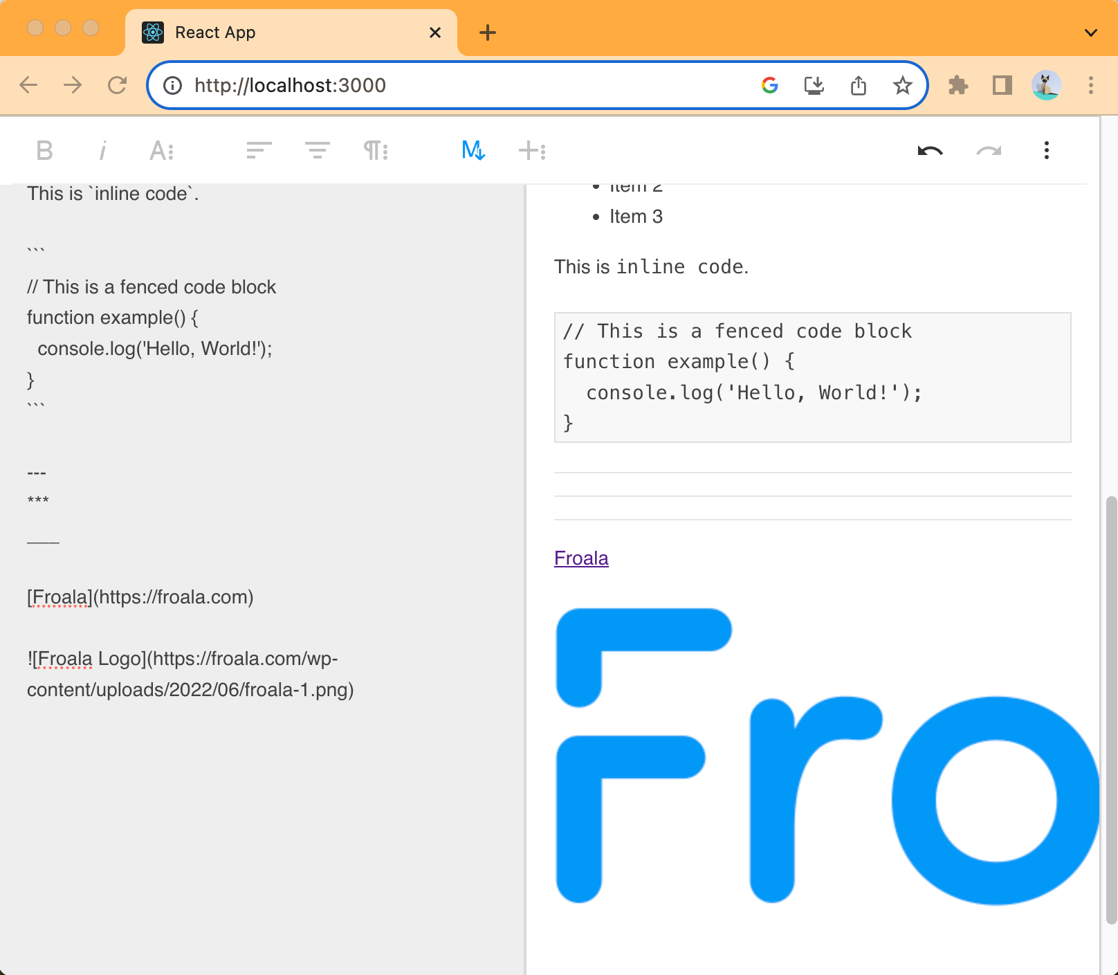 Markdown image element