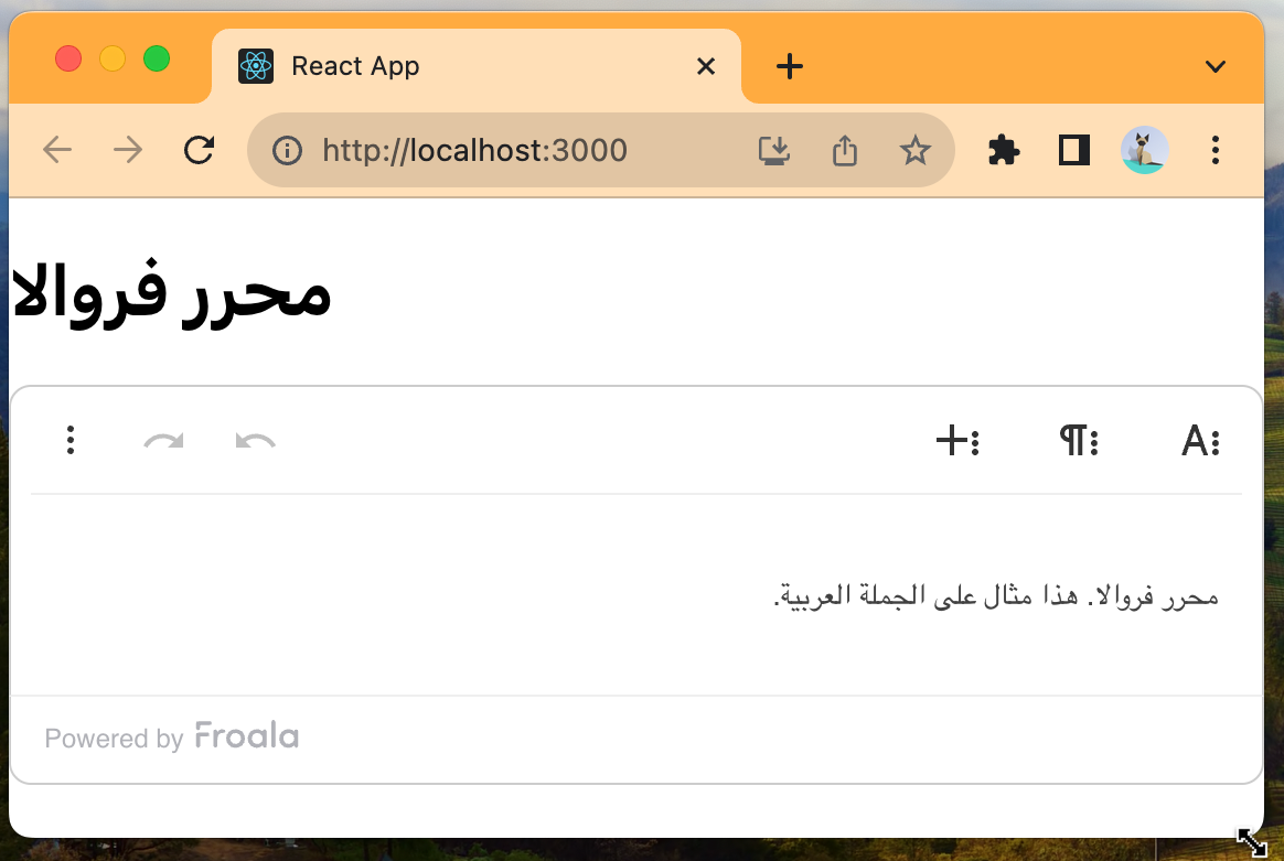 RTL rich text react editor