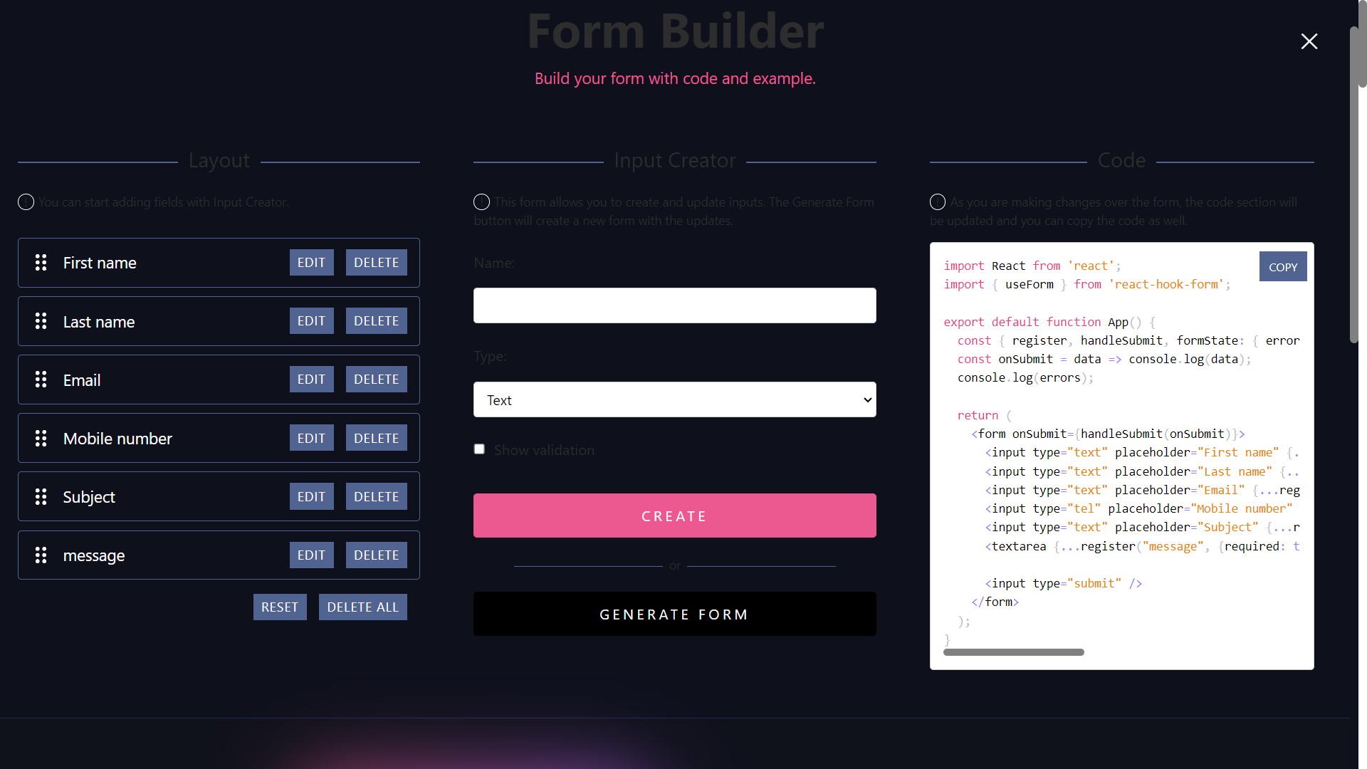 form builder