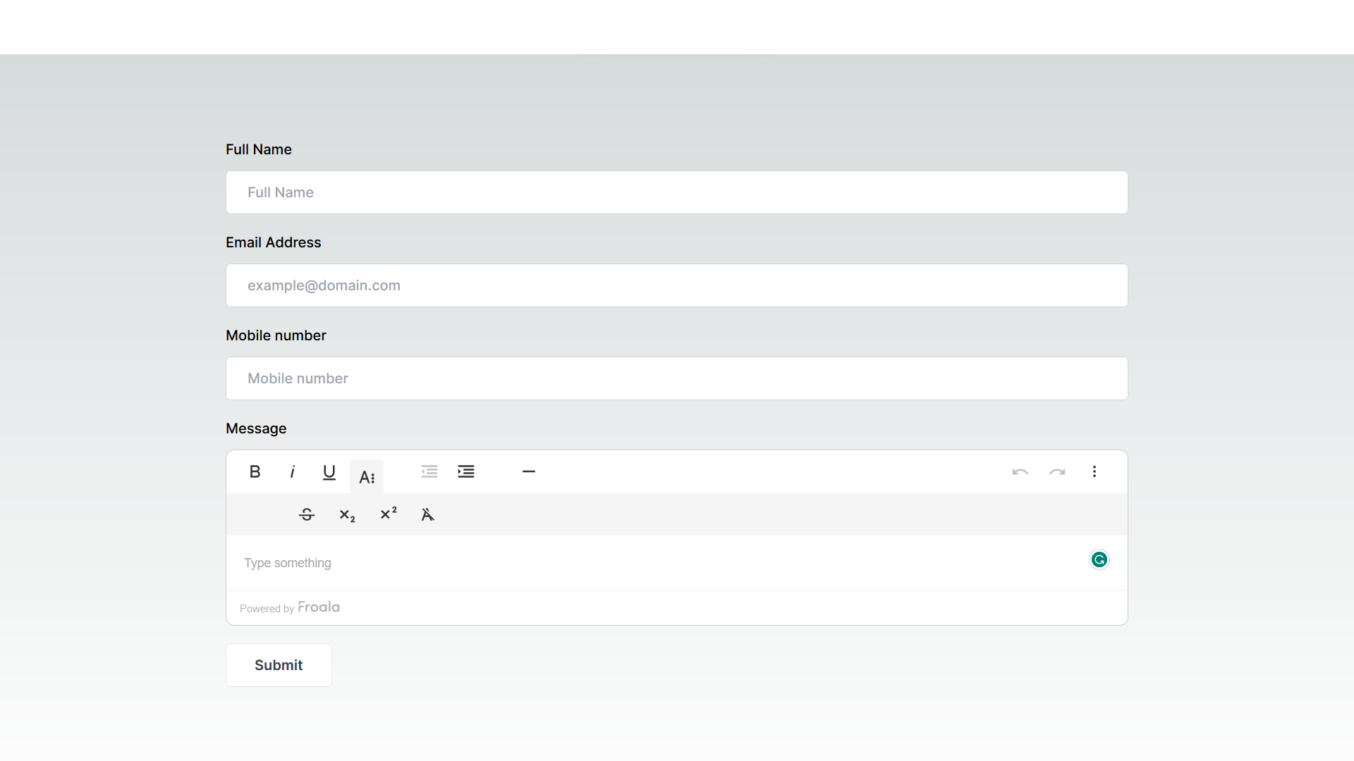 NextJs rich text form