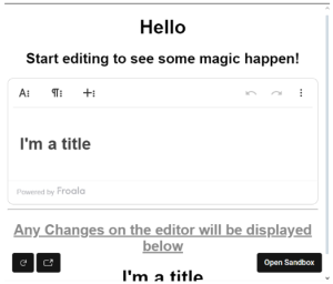 react wysiwyg editor preview froala