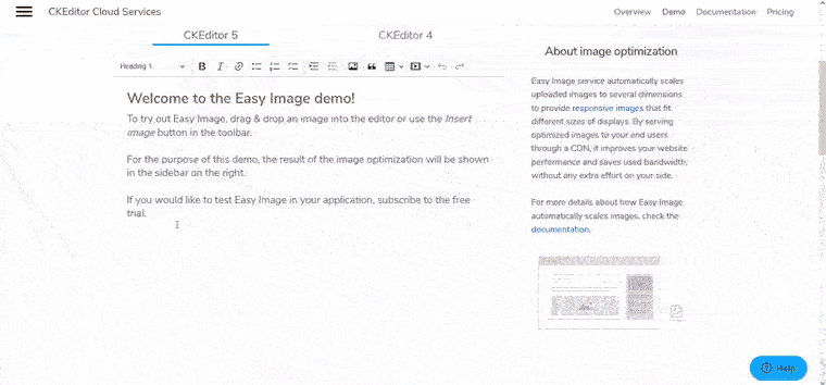 Animated GIF comparing CKEditor and Froala editor features and interface