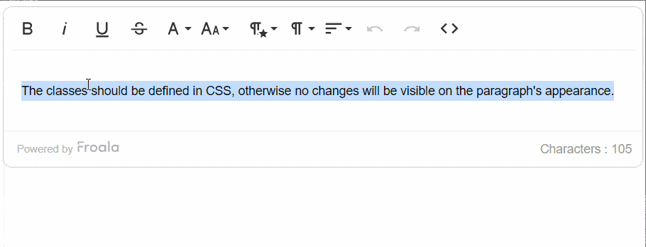 paragraph style feature