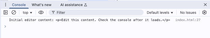 get-content example in Froala html editor - output