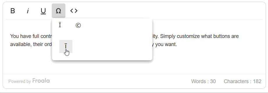Froala Entity Plugin