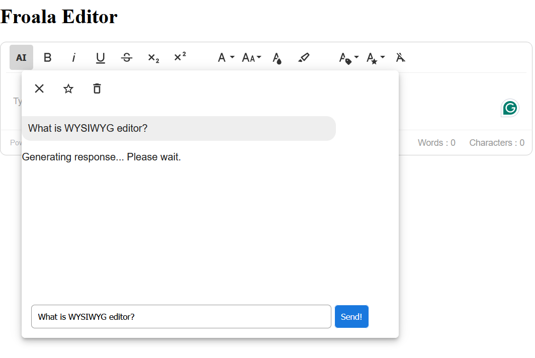 Asking Gemini and generating response