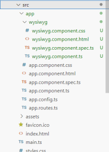Froala HTML editor software inside Augular standalone component