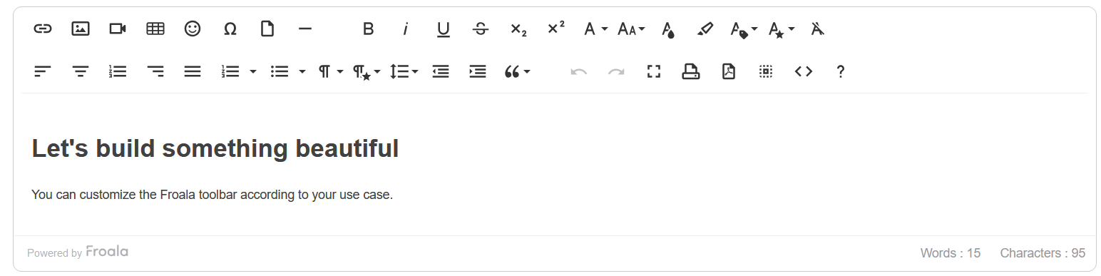 Full featured classic toolbar