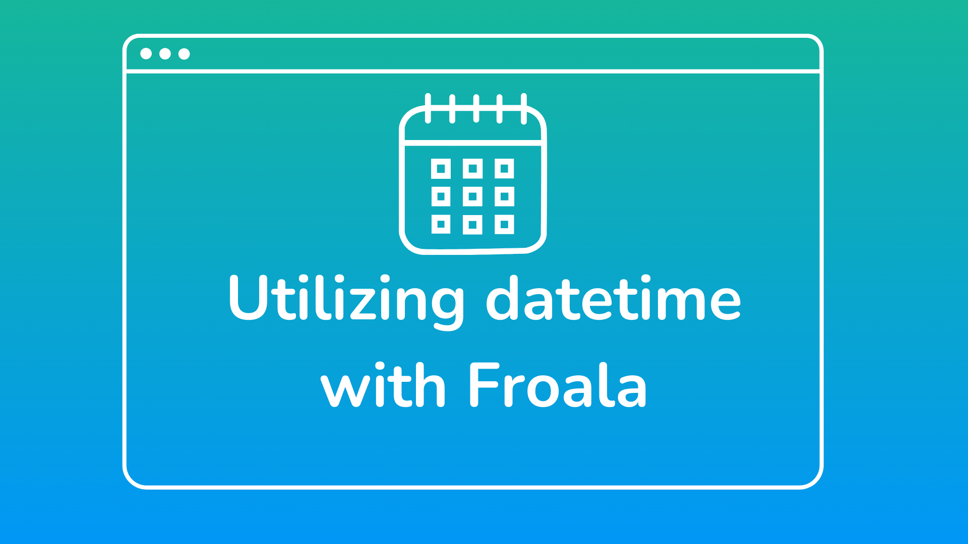 datetime with Froala