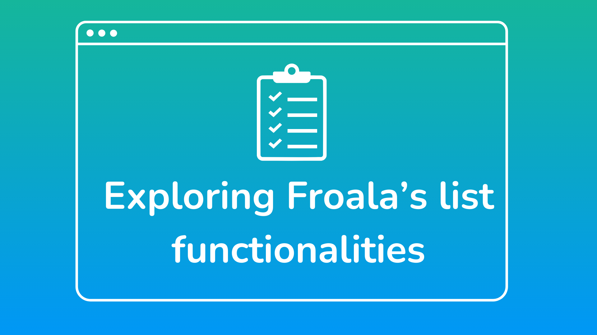 Froala Lists plugin