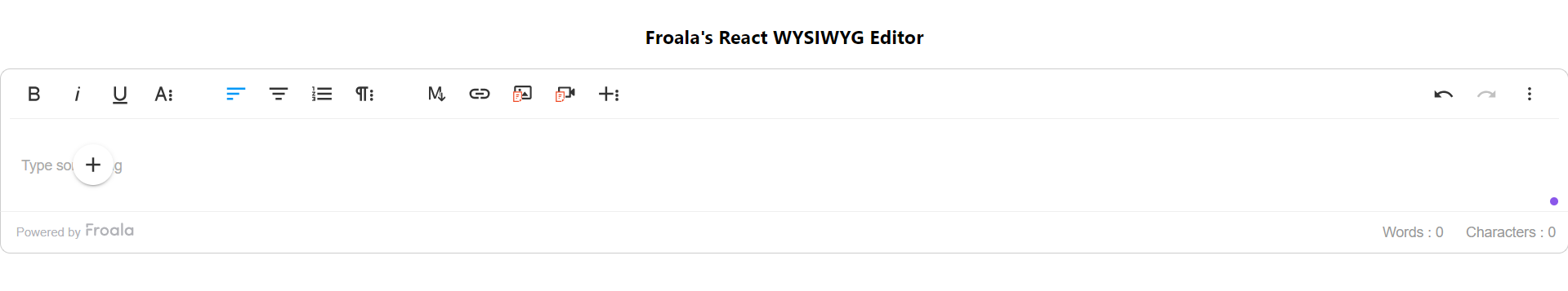 Rich text-editor integrated with Filestack