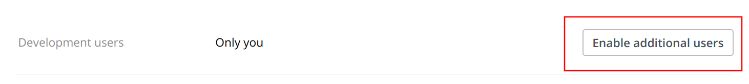 Enable additional users