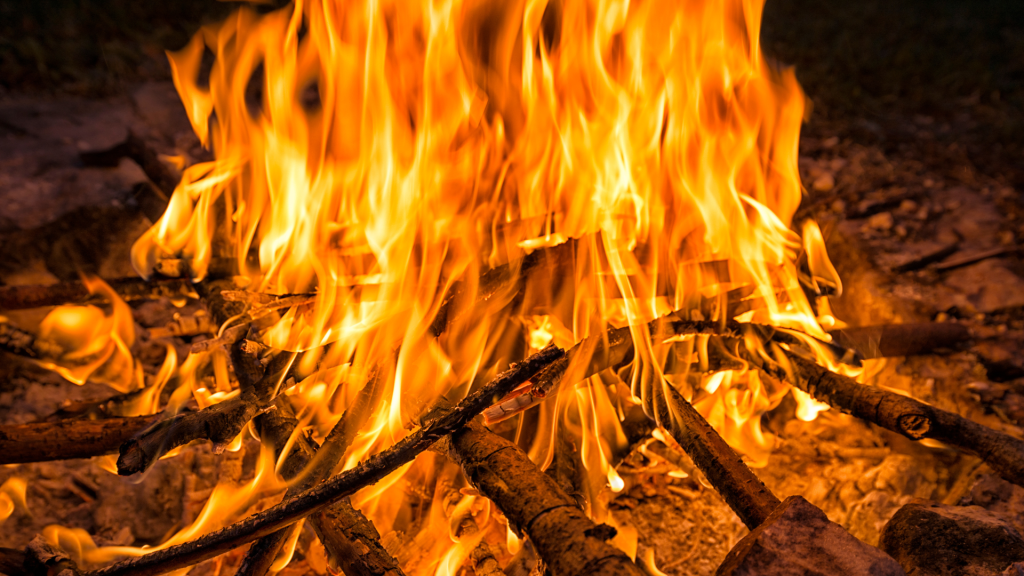 A photo of a bonfire