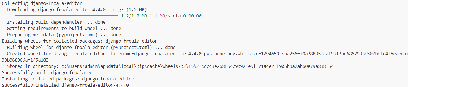 Install Froala Django SDK