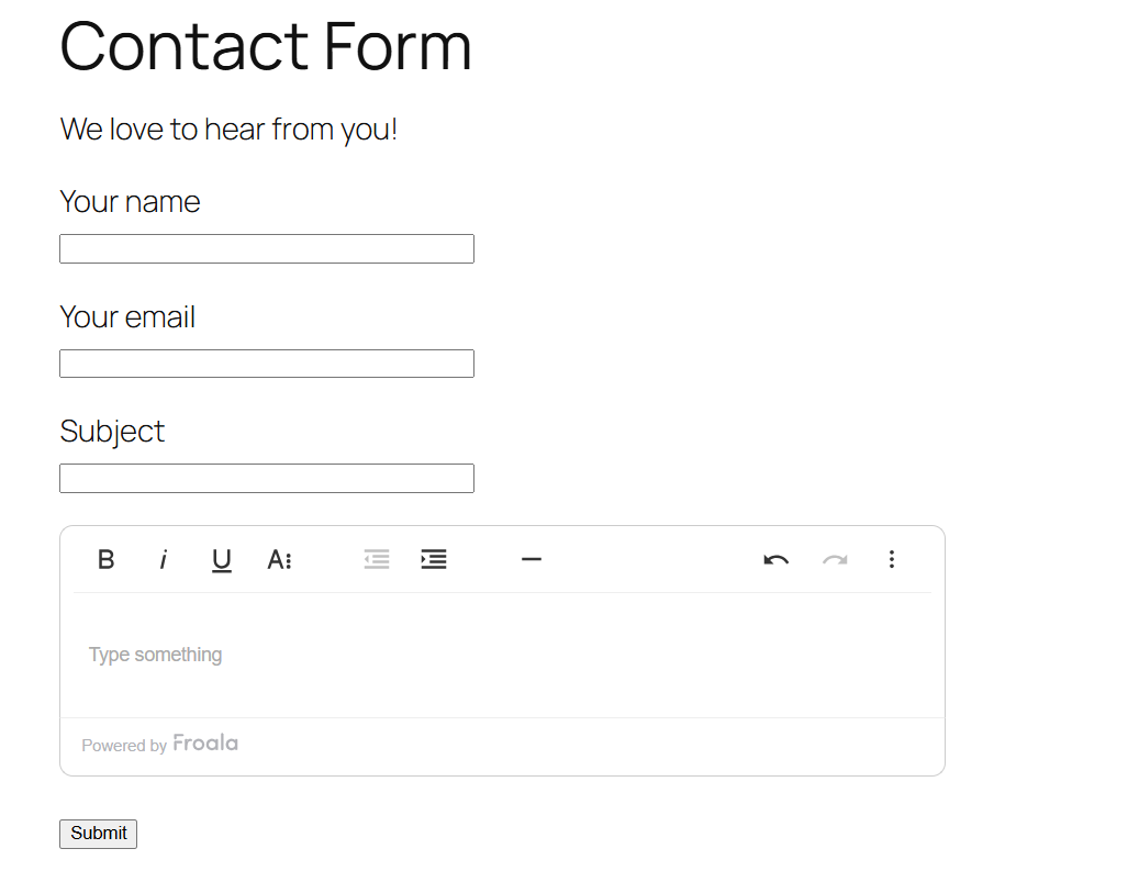 rich-text editor for contact form 7