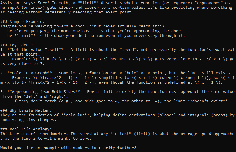 In this sample DeepSeek API integration, the AI was able to generate a relevant, accurate, and easy-to-understand response. This allows for a better user experience when making websites with APIs.