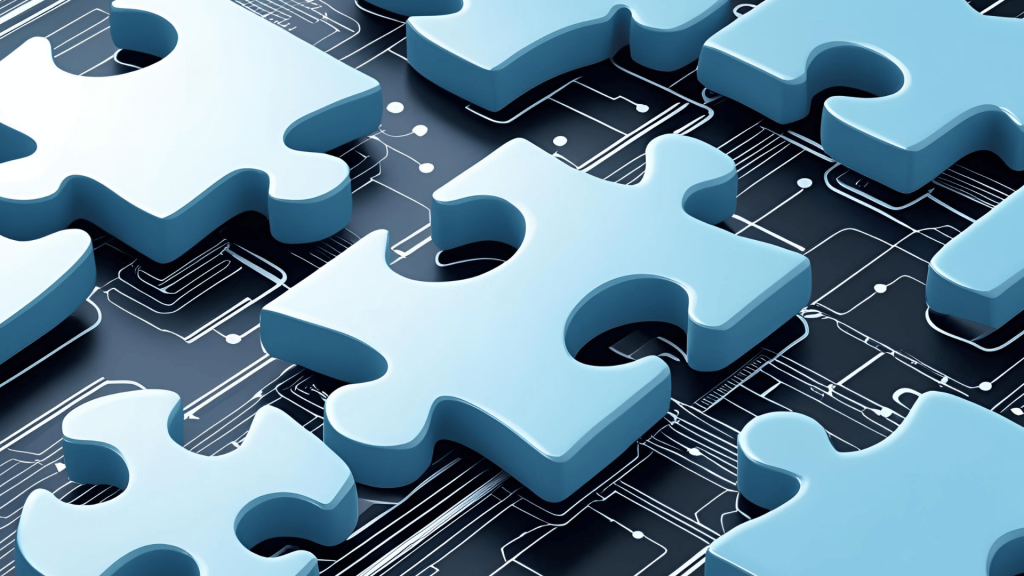 An image of puzzle pieces, representing the importance of compatibility between rich text editors and front-end frameworks.