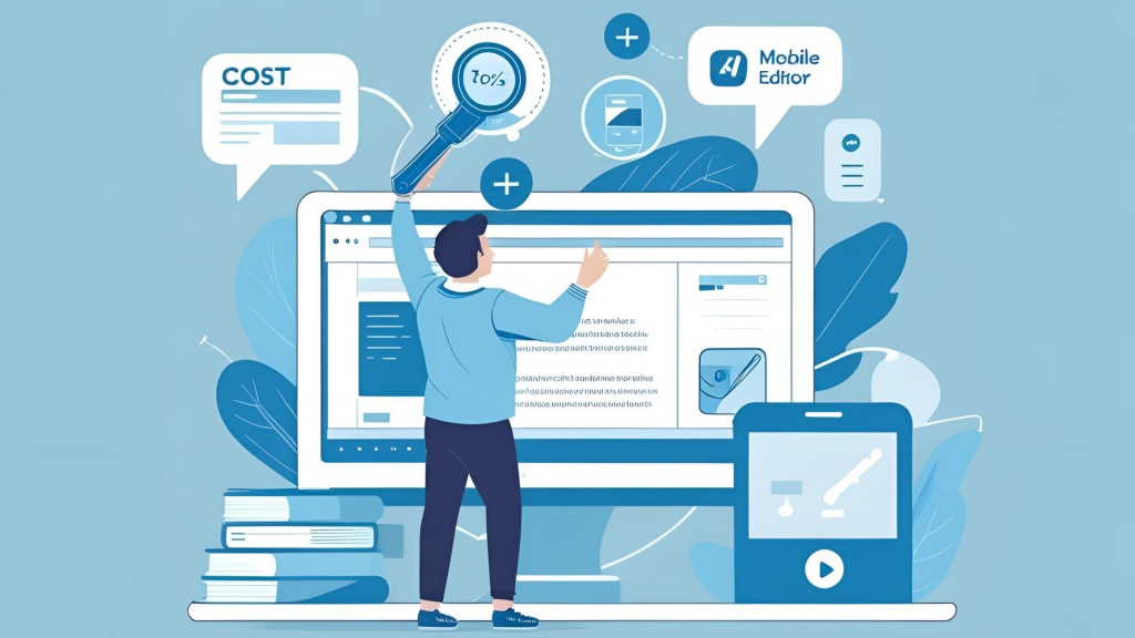 A depiction of a person trying to find the right editor for their use case.