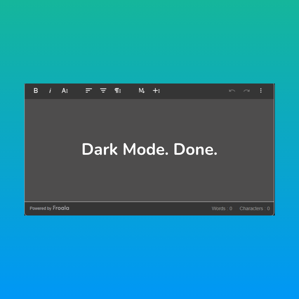 Dark mode text editor