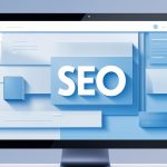 An HTML editor software with the word "SEO" written over it.