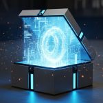 A box that stores some code inside slowly opens, representing unminified source code for development.