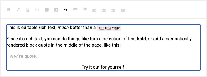 Slate - highly customizable WYSIWYG editor framework